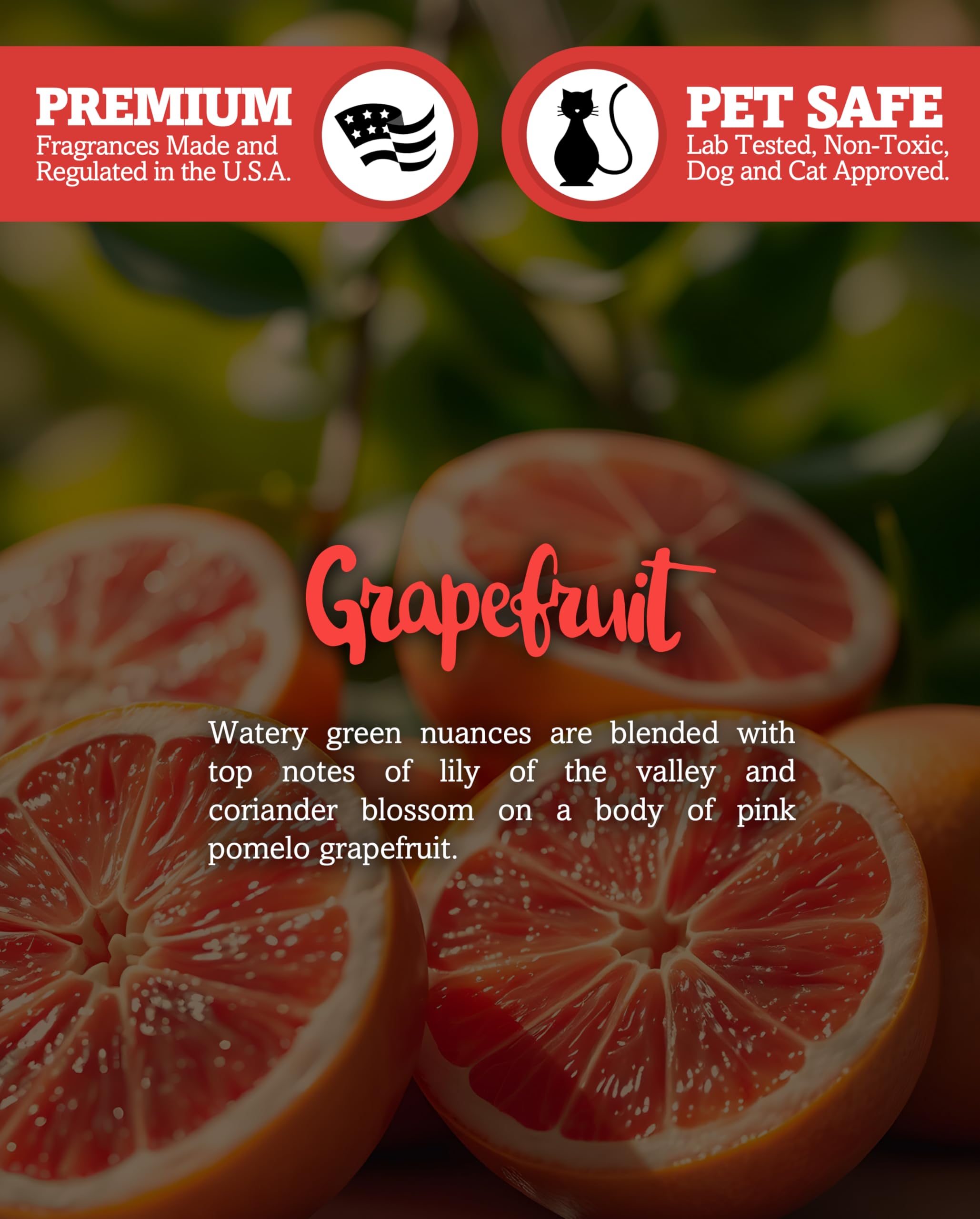 Shortie's Candle Company Grapefruit Wax Melts - Formula 117-1 Highly Scented 3 Oz. Bar - Made with Essential & Natural Oils - Fr